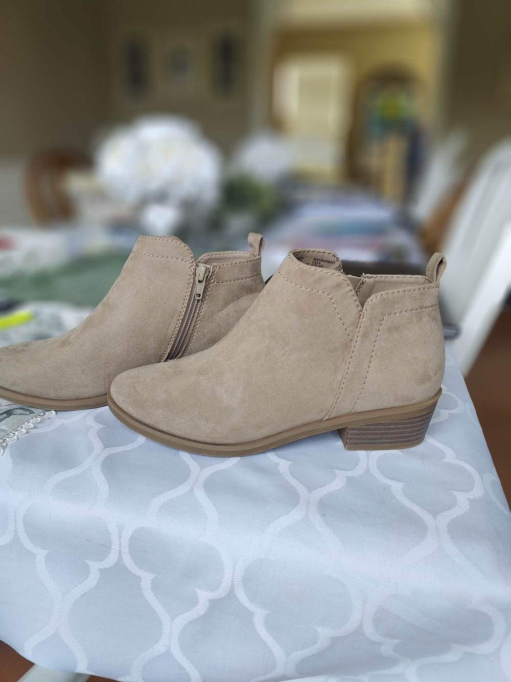 Women’s Suede Ankle Boots in Beige - Classic Casual Style